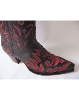 5529 Sendra Cowboystiefel Judy Barbados Serr. Rojo