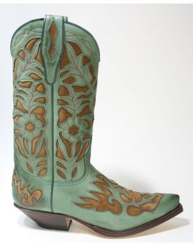 5529 Sendra Cowboystiefel N. Verde Botella Brass