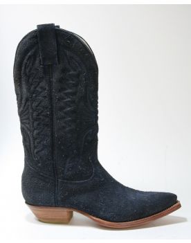 5638 Don Quijote Cowboystiefel Suede Blue