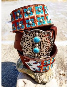 6119 Original Belts Ledergürtel Braun Hippie Boho Style