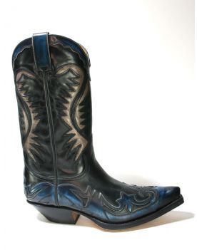 18246 Sendra Boots Cowboystiefel Denver Azul Hurr. Marfil