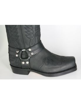 6643 Sancho Bikerboots Flamme Negro 71