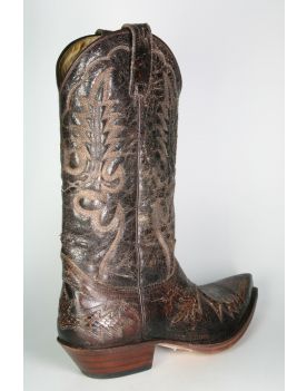 6821 Sendra Cowboystiefel Barbados Python Brown