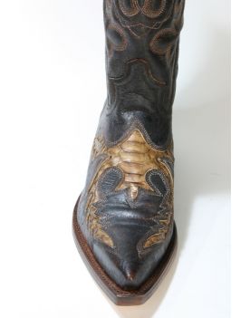6821 Sendra Cowboystiefel Barbados Python Brown