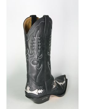 6867 Sendra Cowboystiefel Negro Python Natural