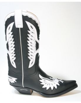 6990 Sendra Boots Cowboystiefel Negro Blanco