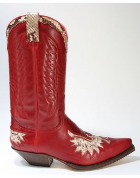 7106 Sendra Boots Cowboystiefel Ciclon Rojo Python Nat