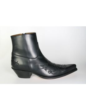 7216 Sendra Stiefelette JAVI Negro Stickung