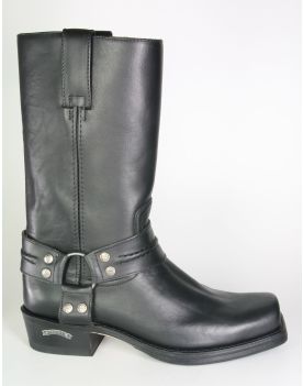 7410 Sendra Bikerboots Negro mit Gummisohle