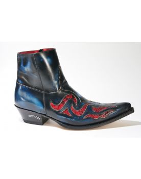 7482 Sendra Boots JAVI Denver Azul Python Rojo