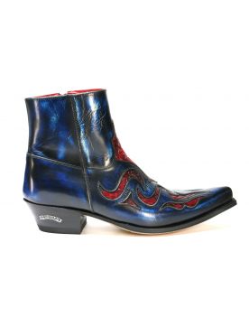 7482 Sendra Boots JAVI Denver Azul Python Rojo 2