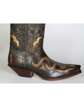 7490 Sendra Cowboystiefel Barbados Python Natural