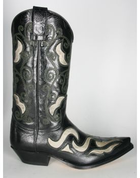 7490 Sendra Cowboystiefel Quesia Negro Blondy Bone