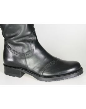 7667 Sendra Schaftstiefel Budapester Muster Negro