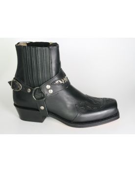 7811 Sendra Bikerboots STRONG Negro Flamme