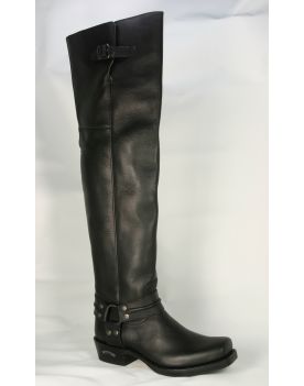 8105 Sendra Bikerboots Overknees Negro