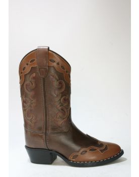 8159 OLDWEST Wolf Bank Brown Kids Cowboyboots