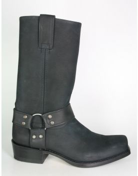 8833 Sendra Bikerboots Nubuk Negro