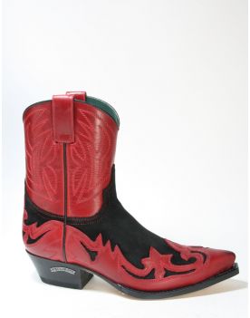 8983 Sendra Cowboyboots Ciclon Rojo Serr. Zabri Negro