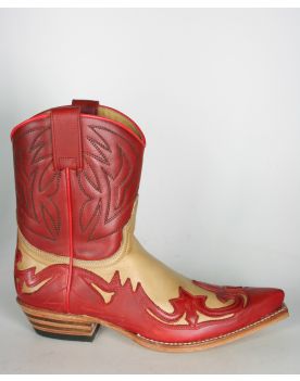 8983 Sendra Ciclon Rojo Corda Kurz-Cowboystiefel