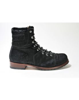 9017 Sendra Schnürstiefel Bergsteiger Kuhfell schwarz