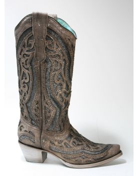 A1569 Corral Boots Cowboyboots Brown Grey