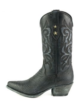 2524 Mayura Cowboystiefel Negro Lavado