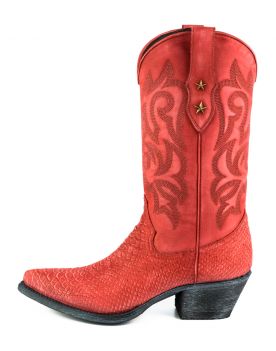  2524 Mayura Cowboystiefel Rojo Lavado