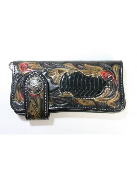 Leder Wallet mit Pythonleder