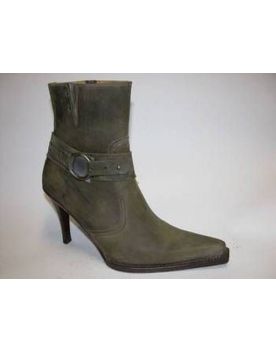 6232 Sendra High Heels Cowboystiefelette Oliv