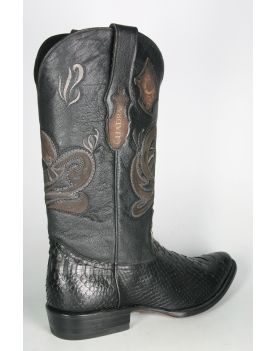 2C01 Cuadra Cowboystiefel Pythonleder Black