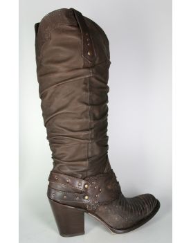 40890 Cuadra Schaftstiefel Echse Braun