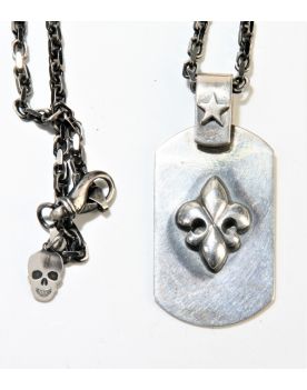 Silberkette mit Anhänger Fleur-de-Lis