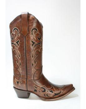 L5247 Cowboystiefel Brown Black Corral Boots Circle G 