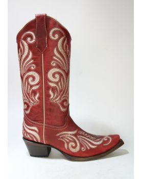 L5760 Corral Boots Circle G Cowboyboots Red