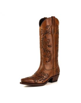 2669 Mayura Cowboystiefel Pull Grass Castano
