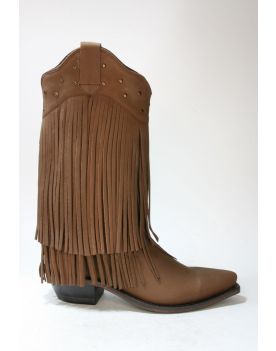 1585 OLDWEST Fransenstiefel Weston Chocolate Nubuck