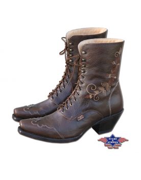 669 Rosie Stars&Stripes Schnuerstiefel Brown