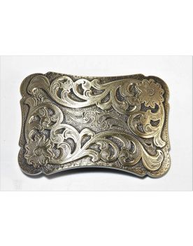 GS-420 Buckle Gürtelschnalle Floral messing