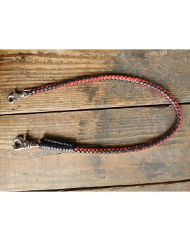 2019-4 Lederkette Wallet Chain schwarz rot