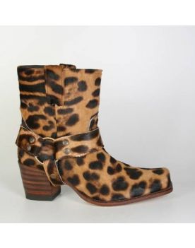 9512 Sendra Kurzstiefel Bikerform Leopardo