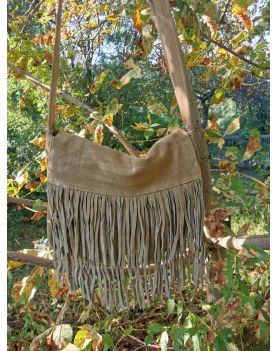  16642 Wildledertasche Fransen