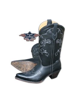 WBL-29 Stars&Stripes Cowboystiefel Black