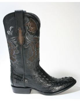 X5 Cuadra Cowboystiefel Kaimanleder Black